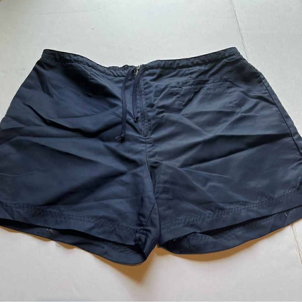 Nike Women's Nylon Shorts Navy Blue Size Large(12-14)